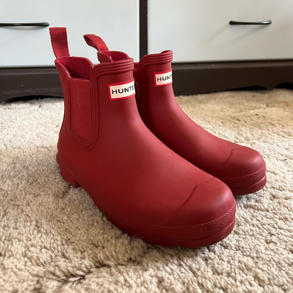 Hunter Original Chelsea Boots- burgundy